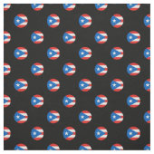 Puerto-Rico-Flagge Polka Dos Schwarz Stoff (Muster)