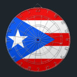 Puerto-Rico-Flagge (Puerto Rico) Dartscheibe<br><div class="desc">Dieses Design zeigt die Flagge von Puerto Rico, die die Karibikinsel und ihre Menschen repräsentiert und symbolisiert. Die Gemeinde Puerto Rico ("Estado Libre Asociado de Puerto Rico") ist ein Gebiet, in dem die USA noch nicht eingeschlossen sind. Puerto Rico wurde ursprünglich von den Einheimischen Taíno bewohnt und nach der Ankunft...</div>