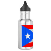 Puerto-Rico-Flagge (Puerto Rico) Edelstahlflasche (Links)
