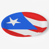 Puerto-Rico-Flagge (Puerto Rico) Pappteller (Schrägansicht)
