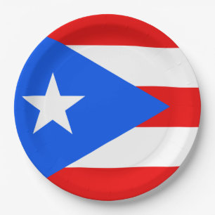 Puerto-Rico-Flagge (Puerto Rico) Pappteller