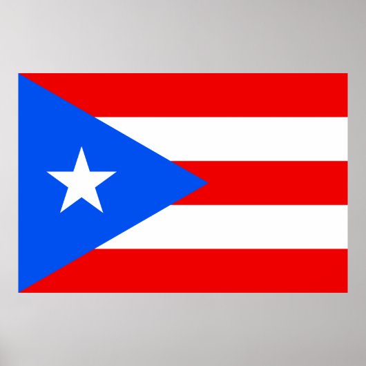 Puerto-Rico-Flagge (Puerto Rico) Poster (Vorne)