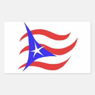 Puerto-Rico-Flagge Rechteckiger Aufkleber