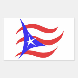 Puerto-Rico-Flagge Rechteckiger Aufkleber
