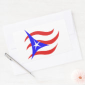 Puerto-Rico-Flagge Rechteckiger Aufkleber (Umschlag)