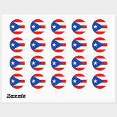 Puerto Rico-Flagge Runder Aufkleber (Blatt)
