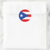 Puerto Rico-Flagge Runder Aufkleber (Tasche)