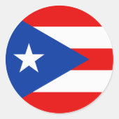 Puerto Rico-Flagge Runder Aufkleber (Vorderseite)