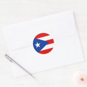 Puerto Rico-Flagge Runder Aufkleber