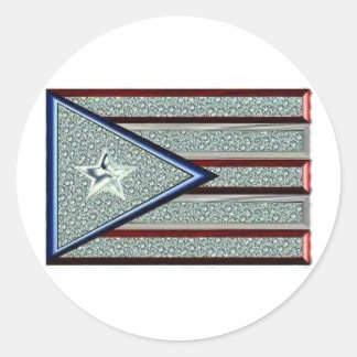 Puerto-Rico-Flagge Runder Aufkleber