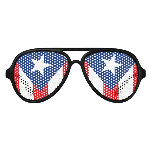 Puerto-Rico-Flagge Sonnenbrille (Vorderseite)