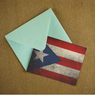 Puerto Rico Flagge Vintage individuell Postkarte