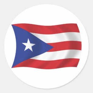 Puerto Rico Flaggen-Aufkleber Runder Aufkleber