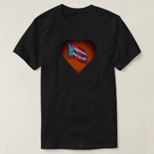 Puerto-Rico-Flaggen   Boricua Heart, Puerto Rico T-Shirt