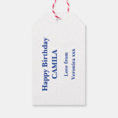 Puerto Rico-Flaggen-Geburtstag Geschenkanhänger (Rückseite)