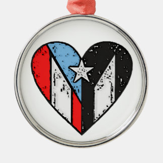 Puerto-Rico-Flaggen Ornament Aus Metall