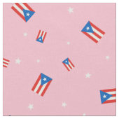 Puerto-Rico-Flaggen und Sterne Rosa Stoff (Nahaufnahme)