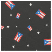Puerto-Rico-Flaggen und Sterne Schwarz Stoff (Nahaufnahme)