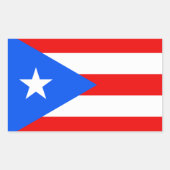 Puerto Rico Flaggenkleber Rechteckiger Aufkleber (Vorderseite)