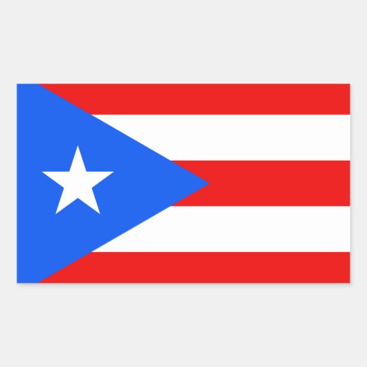 Puerto Rico Flaggenkleber Rechteckiger Aufkleber (Vorderseite)
