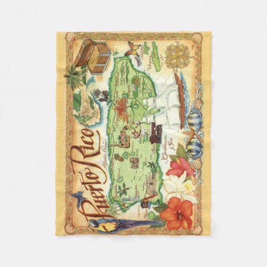 Puerto Rico Fleecedecke (Vorderseite)