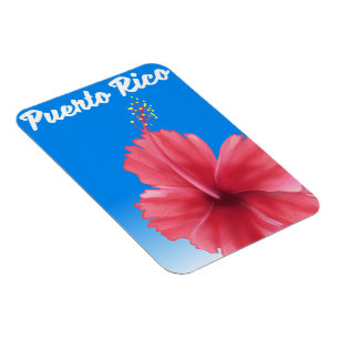 Puerto Rico Flor de maga Reiseplakat Magnet