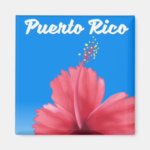 Puerto Rico Flor de maga Reiseplakat Magnet