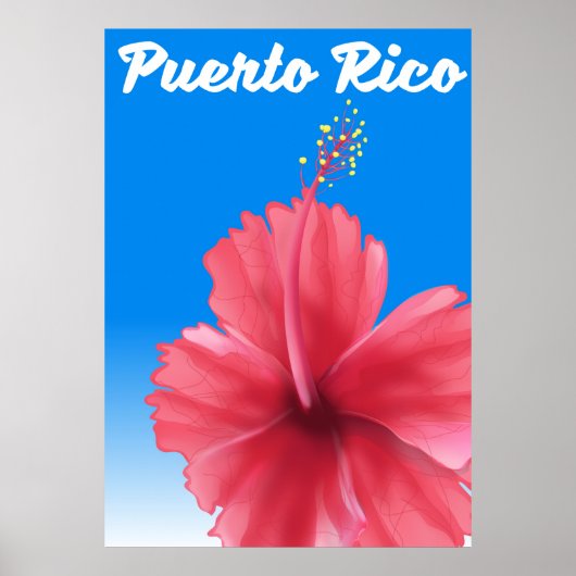 Puerto Rico Flor de maga Reiseplakat Poster (Vorne)
