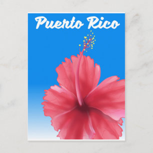Puerto Rico Flor de maga Reiseplakat Postkarte