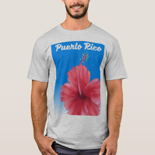 Puerto Rico Flor de maga Reiseplakat T-Shirt