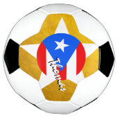 Puerto Rico Football & Gold Puerto Rico Flag Fußball (Gedreht)