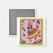 Puerto-Rico-Frau Magnet (Vorderseite/Rückseite)