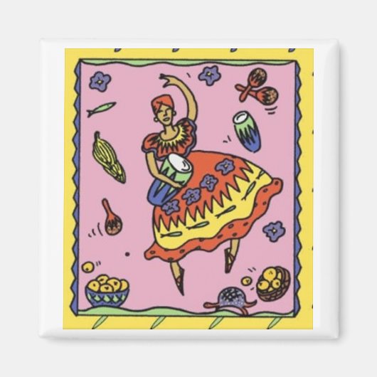 Puerto-Rico-Frau Magnet (Vorne)