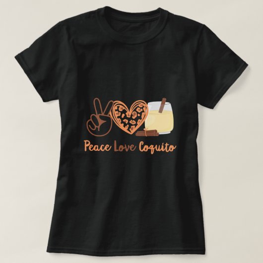 Puerto Rico Funny Coquito Liebe T-Shirt (Design vorne)
