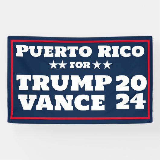 Puerto Rico für Trump Vance 2024-Banner Banner (Horizontal)