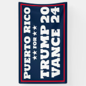 Puerto Rico für Trump Vance 2024-Banner Banner (Vertikal)