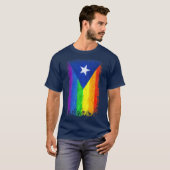 Puerto Rico Gay Pride Flag Regenbogen Gay Pride T-Shirt (Vorne ganz)