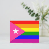 Puerto-Rico-Gay Pride Postkarte (Stehend Vorderseite)