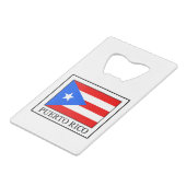 Puerto Rico Geldkarten Flaschenöffner (Vorderseite Schrägansicht)