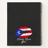 Puerto Rico Girl Lips Flag Boricua Karibik Liebe Notizblock (Rückseite)