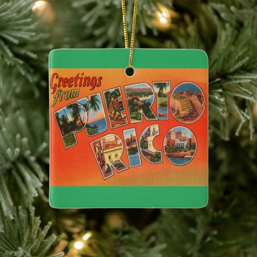 Puerto Rico Greeting Keramikornament (Baum)