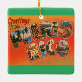 Puerto Rico Greeting Keramikornament