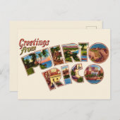 Puerto Rico Greetings Postcard Postkarte (Vorne/Hinten)