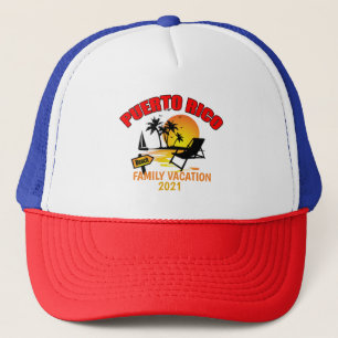 Puerto Rico Gruppe Matching Sommerurlaub Custom Truckerkappe