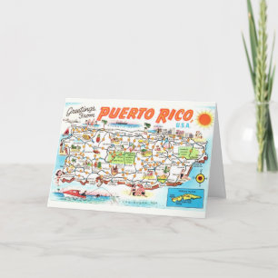 Puerto Rico-Grußkarte Karte