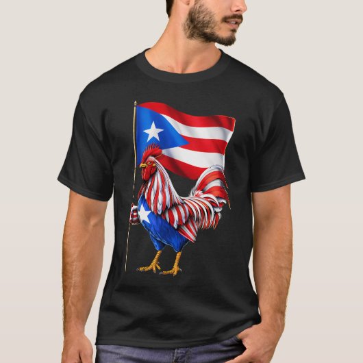 Puerto Rico Hahn T-Shirt (Vorderseite)