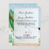 Puerto Rico Hammock Reiseplakat Einladung (Vorne/Hinten)