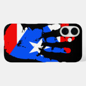 Puerto Rico Handprint Case-Mate iPhone Hülle (Rückseite (Horizontal))
