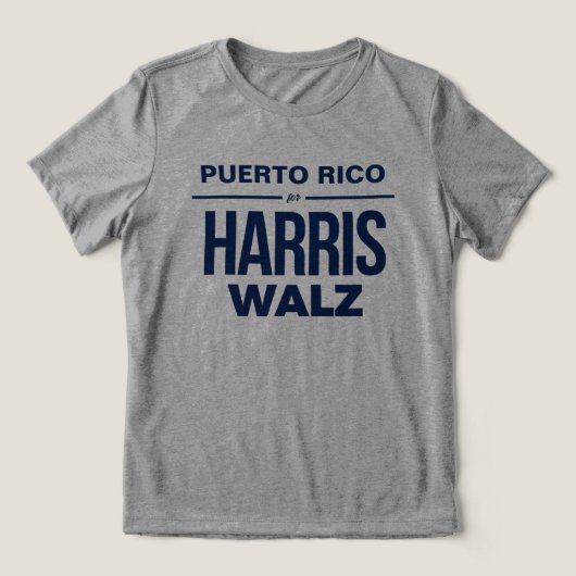 Puerto Rico Harris Walz Tri-Blend Shirt (Design Vorderseite)