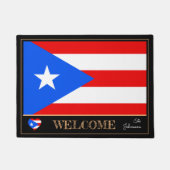Puerto Rico Hausmatte, Flaggensport / Willkommen Fußmatte (Vorderseite)